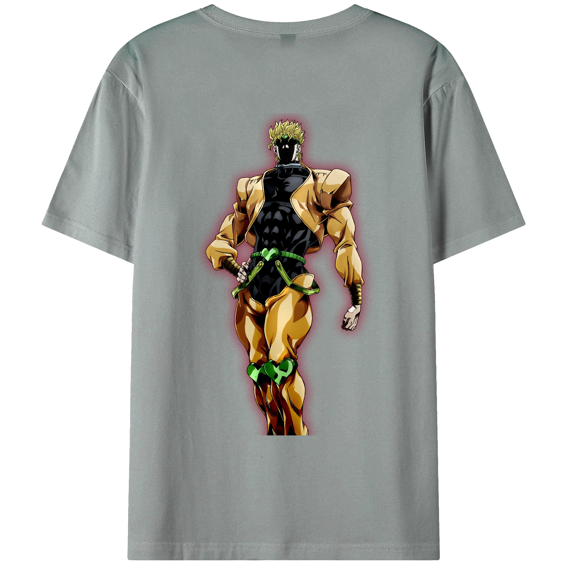 （画像用） ジョジョの奇妙な冒険 ディオ?ブランドー JoJo's Bizarre Adventure Dio Brando 綿100％ メンズ半袖Tシャツ（バックプリント） 通気性
